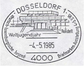 Sonderstempel Weltjugendjahr - Deutsch-luxemburgische Jugend-Briefmarken-Ausstellung